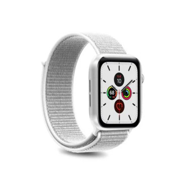 Apple Watch Series 9/8/SE (2022)/7/SE/6/5/4/3/2/1 Puro Nylon -urheiluranneke - 41mm/40mm/38mm - Valkoinen