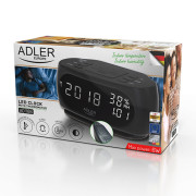 Adler AD 1186 LED-kello, jossa on lämpömittari