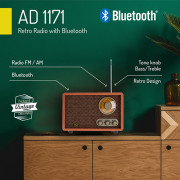 Adler AD 1171 Retro-radio Bluetoothilla