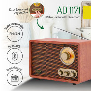 Adler AD 1171 Retro-radio Bluetoothilla