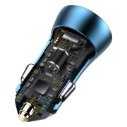 Baseus Golden Contactor Pro Dual Quick -autolaturi CCJD-0340W - sininen