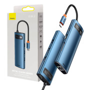 Baseus Hub Adapter 8in1 WKWG000103 USB-C ja 3x USB 3.0 + HDMI + USB-C PD 4K HD välillä