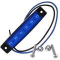 6 LED:n vedenkestävä sivumerkkivalo 12 V:n/24 V:n veneisiin, perävaunuihin, kuorma-autoihin ja matkailuautoihin - sininen