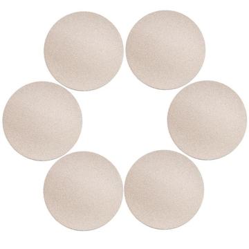6 kpl. Aluslautaset PU-nahasta Ø 10 cm - Kultainen