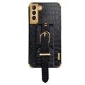 6D Crocodile Samsung Galaxy S21 5G Suojakotelo Käsihihnalla