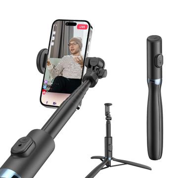 8-osainen Bluetooth Selfie Stick ja kolmijalka - Musta