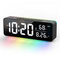 8830 Digitaalinen herätyskello RGB-yövalolla - musta