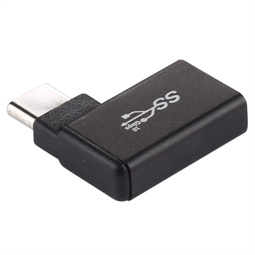90 asteen USB-C / USB 3.0 OTG Sovitin - 10Gbps - Musta