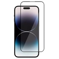 iPhone 14 Pro 9D Koko Näytön Peittävä Panssarilasi - 9H - Musta Reuna