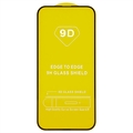 iPhone 14 Pro 9D Koko Näytön Peittävä Panssarilasi - 9H - Musta Reuna