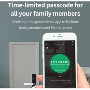 A1 Tuya WiFi Sormenjälki Älykäs ovilukko dynaamisilla salasanoilla ja NFC:llä - hopea