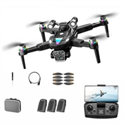 A168 Harjaton RC Drone 8K kaksoiskameroilla, optinen virtaus - musta