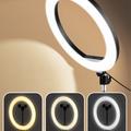 A26 Työpöydän 10" LED Selfie Ring Light Tripod jalusta Puhelin Clip Mount Vlogging Video Light Live Broadcast kit