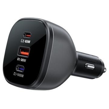 ACEFAST B14 165W USB + Dual Type-C autolaturi Puhelin Pikalataussovitin Adapteri