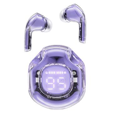ACEFAST T8 / AT8 Crystal (2) värilliset Bluetooth-kuulokkeet Kevyet langattomat kuulokkeet työhön - violetti