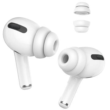 AHASTYLE PT99-2 1 pari korvanappien korvakärkiä Apple AirPods Pro 2 / AirPods Pro Bluetooth-kuulokkeille Silikonikorkit, koko S - valkoinen