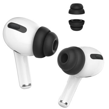 AHASTYLE PT99-2 1 pari Apple AirPods Pro 2 / AirPods Pro -korvaaville silikonikorvakkeille Bluetooth-kuulokkeiden korvatulpat, koko L - musta