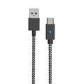 AOLION 3m latauskaapeli PS5-ohjaimelle USB-C-tyypin latausjohto LED-merkkivalolla varustettuna