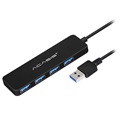 Acasis AB3-L42 USB 3.0 Hubi - 4 x USB-A - Musta