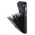Harmonikka iPhone 14 Plus Kotelo RFID-lompakolla - Musta