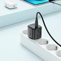 Acefast A113 20W GaN-laturi USB-C-kaapelilla - musta