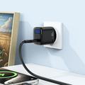 Acefast A113 20W GaN USB-C-laturi LED-tehonäytöllä - musta