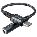 Acefast C1-07 USB-C / 3.5mm AUX Äänisovitin - Tummanharmaa