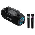 Acefast K14 kannettava karaokekaiutin, jossa on kaksi mikrofonia - 120W - musta