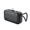 Acefast M27-10000 Mini Powerbank 10000mAh USB-C-kaapelilla - 22.5W - musta