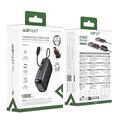 Acefast M27-10000 Mini Powerbank 10000mAh USB-C-kaapelilla - 22.5W - musta