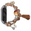 Agate Beads Series Xiaomi Mi Smart Band 7 Ranneke - Kahvi
