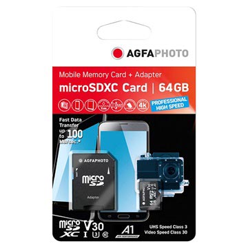 AgfaPhoto Professional High Speed MicroSDXC Muistikortti 10616