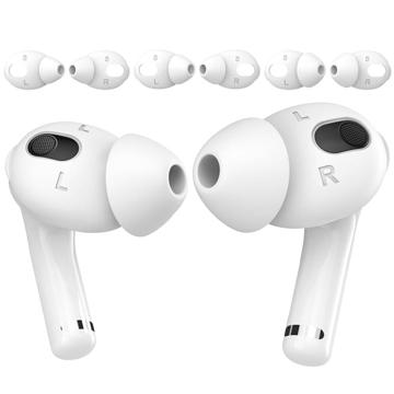 AhaStyle PT66-3 AirPods 3 Silikonikorkit - 3 Paria - Valkoinen