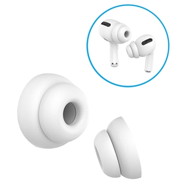 Ahastyle PT99-2 AirPods Pro Silikoniset Korvatulpat - S, M, L - Valkoinen