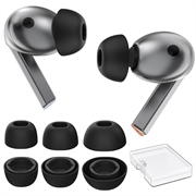 Samsung Galaxy Buds3 Pro/Buds4 Pro Ahastyle WG173 silikoniset korvanapit - Musta