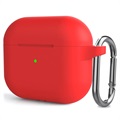 AirPods 3 Silikonikotelo Karabiinilla - Punainen