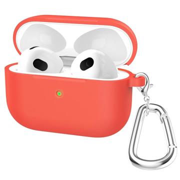 AirPods 3 Silikonikotelo kanssa Avaimenperän A060 - Punainen