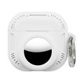 AirPods 5/4/AirTag 2-in-1 -silikonikotelo karabiinilla – valkoinen