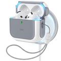 AirPods 4 ESR Orbit HaloLock MagSafe -kotelo - Valkoinen / Harmaa
