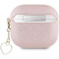 AirPods 4 Guess Metallic Script Charm -kotelo - vaaleanpunainen