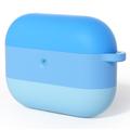 AirPods Pro 3 Gradient Shockproof Silicone Case with Carabiner - Sininen - Shockproof Silicone Case with Carabiner - Sininen
