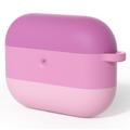 AirPods Pro 3 Gradient Shockproof Silicone Case karabiinilla - vaaleanpunainen