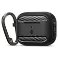 AirPods Pro 3 Spigen Rugged Armor TPU Suojakotelo - Musta