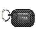 AirPods Pro 3 TPU Kotelo Karabiinilla - Hiilikuitu - Musta