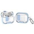 AirPods Pro Suojaava hybridi kotelo lukolla ja koukulla - vaaleansininen / läpinäkyvä