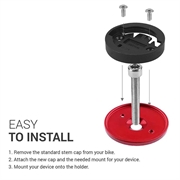 Alumiiniseos Top Cap GPS Mount kiinnike Garmin Edgeen