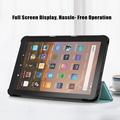 Amazon Fire HD 8 (2020)/8 Plus (2022) Tri-Fold Sarjan Smart Lompakkokotelo - Vihreä