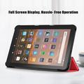 Amazon Fire HD 8 (2020)/8 Plus (2022) Tri-Fold Sarjan Smart Lompakkokotelo - Punainen