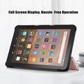 Amazon Fire HD 8 (2020)/8 Plus (2022) Tri-Fold Sarjan Smart Lompakkokotelo - Ruusukulta