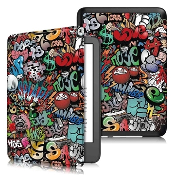 Amazon Kindle 11th Gen (2022) Smart Folio-kotelo - Graffiti